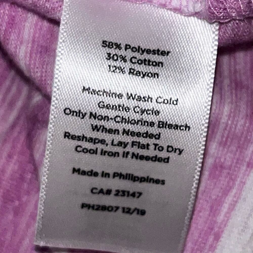 T by Talbots 3/4 Sleeve Striped Purple & White Pullover Top | Small - Picture 5 of 7